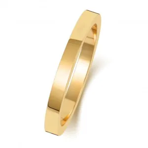 Wedding Band 9K Flat Flat 2mm - 1.4 Wedding  Ring W171M