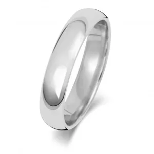 Wedding Band 9K Trad Court 4mm Wedding  Ring W164WH