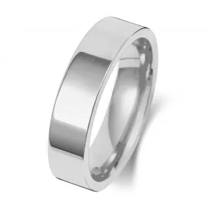 Wedding Band Platinum Flat Court 5mm-1.45 Wedding  Ring WP125M