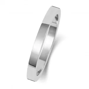 Wedding Band Platinum Flat Flat 2mm-1.15 Wedding  Ring WP171L