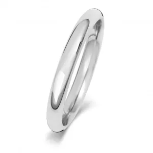 Wedding Band Platinum Trad Court 2.5mm Wedding  Ring WP162H