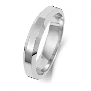 Wedding Band Platinum Wedding Bevelled Edge Ring WP144H