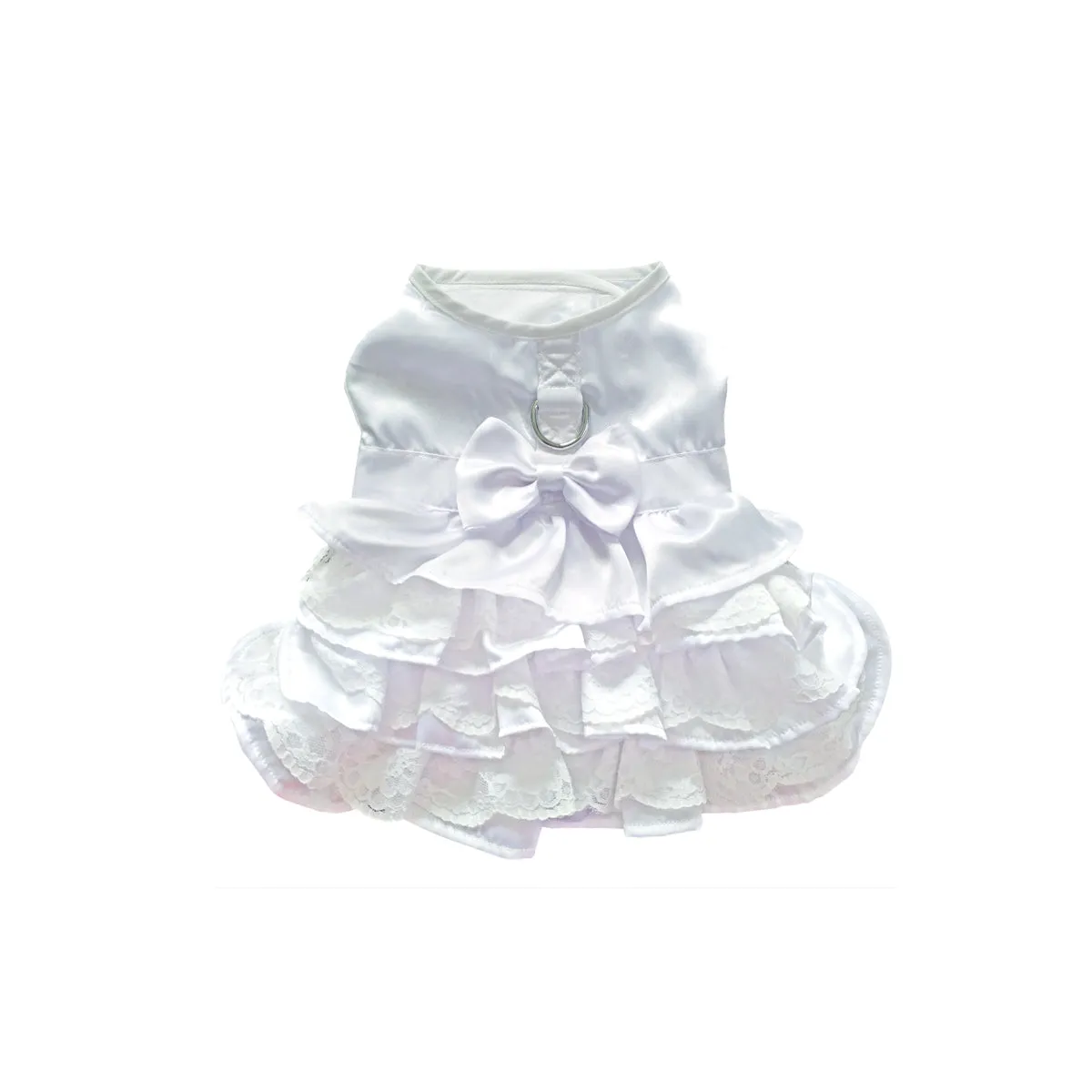 Wedding Dress Dog Harness with Veil