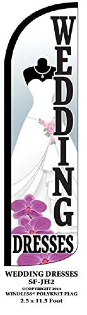 Wedding Dresses Windless Swooper Feather Banner Flag Sign