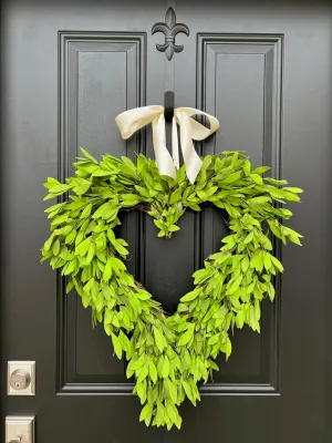 Wedding Faux Dried Boxwood Heart