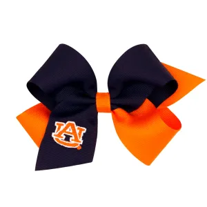 Wee Ones Medium Two-tone Collegiate Embroidered Grosgrain Hair Bow