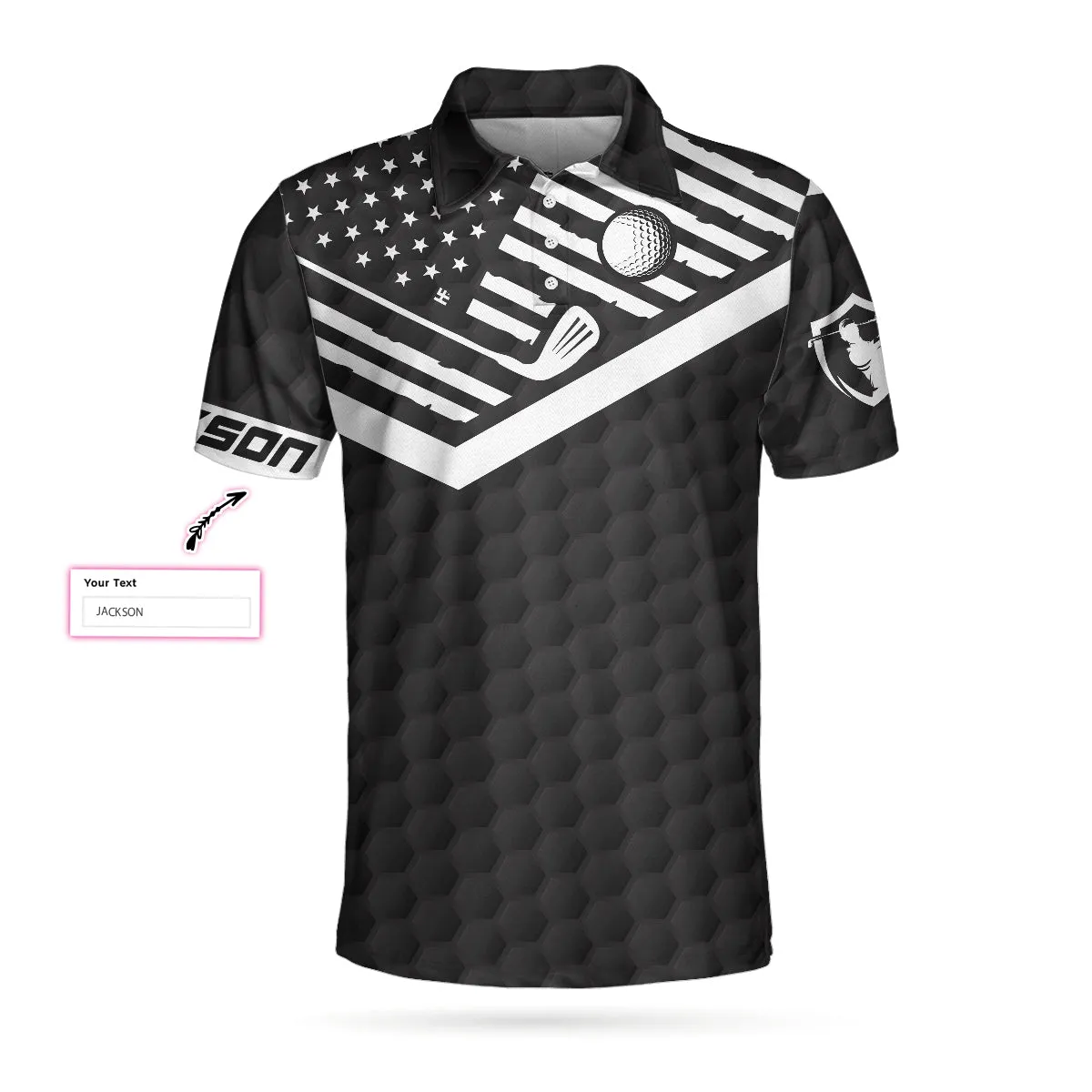 Weekend Forecast Drinking Custom Golf Polo Shirt, Personalized Black American Flag Golf Shirt For Men Coolspod