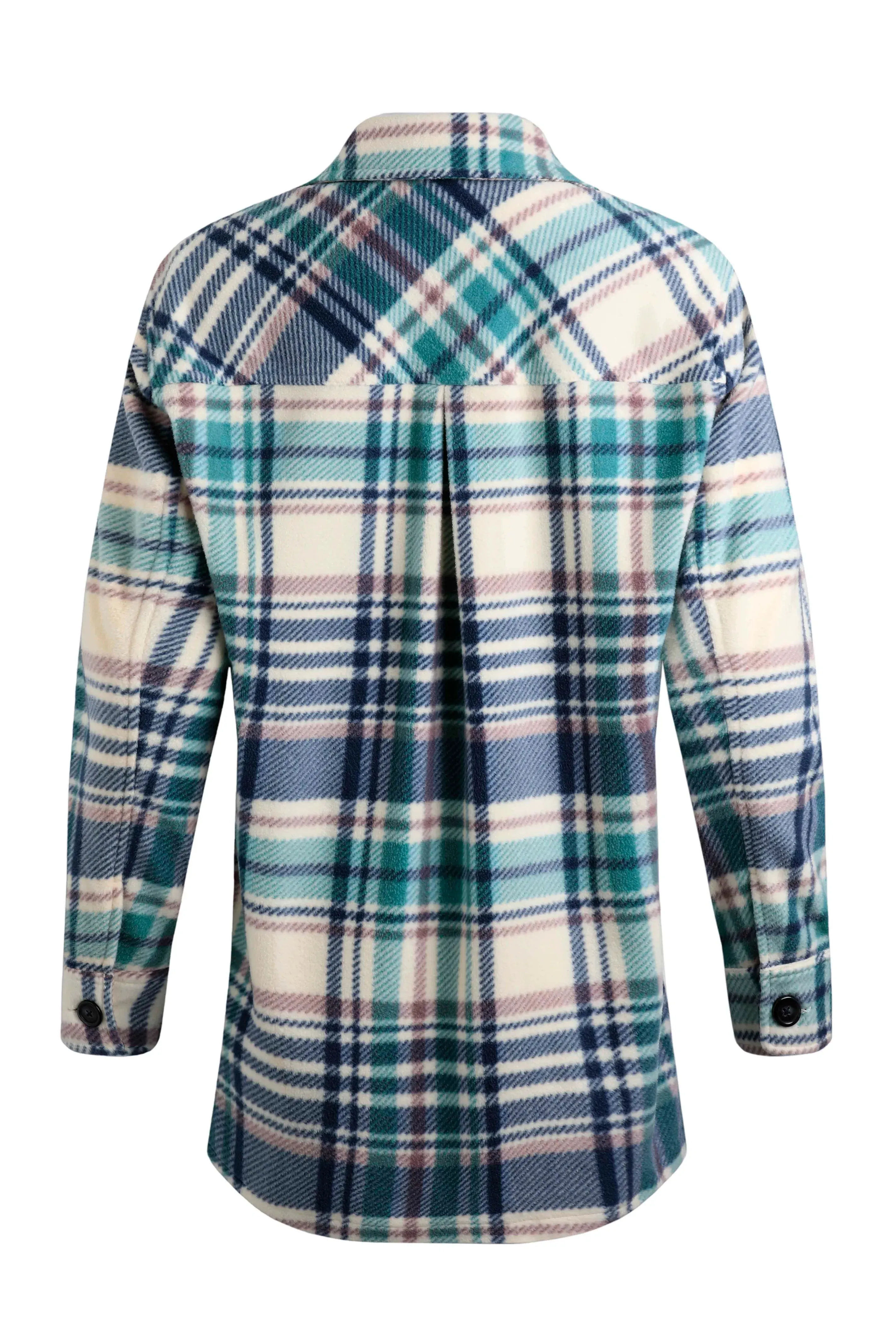 Weird Fish 12 Jade Oversized Checked Fleece Shacket