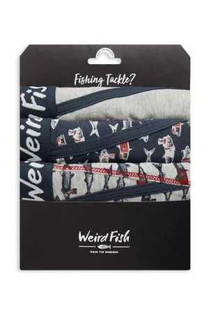 Weird Fish L Grey Ashridge Boxer Shorts (Pack of 3)