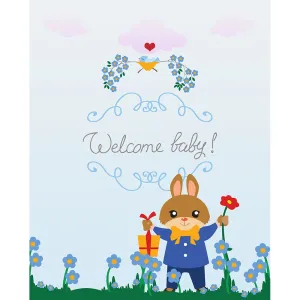 Welcome Baby Garden Printed Backdrop