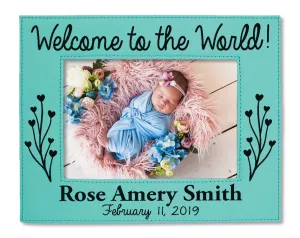 Welcome Personalized New Baby Picture Frame Nursery Decor Birth Announcement New Grandparents Parents Gift 5x7 Baby Shower Pregnancy Custom