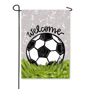 Welcome Soccer Garden Flag