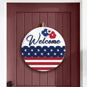 Welcome USA House Front Door Sign