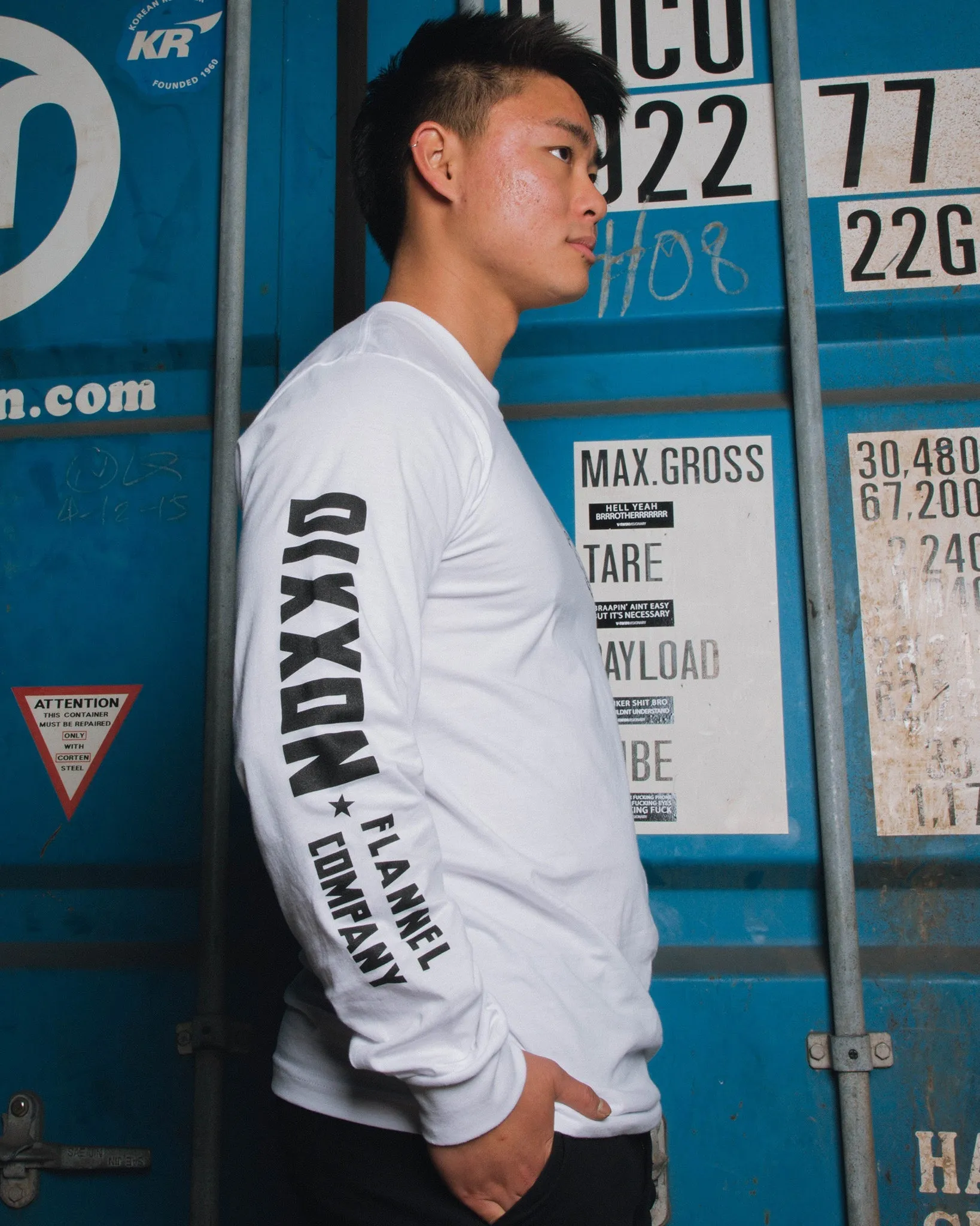 Weld Long Sleeve T-Shirt - White & Black