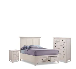 Wendell 5-Piece Full Storage Bedroom Set - Antique White