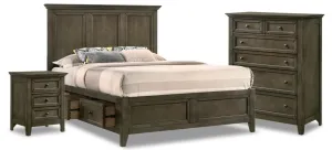 Wendell 5-Piece Queen Storage Bedroom Set - Pewter