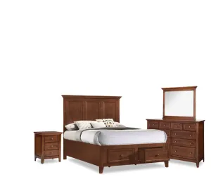 Wendell 6-Piece Full Storage Bedroom Set - Tuscan