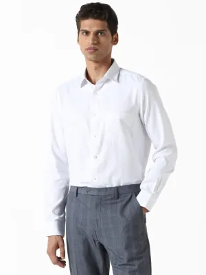 WES Formals White Slim-Fit Shirt