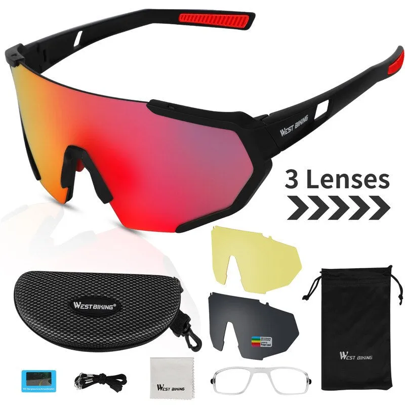 West Biking Men's Full Rim Tr 90 Polarized Sport Cycling Sunglasses YP0703133