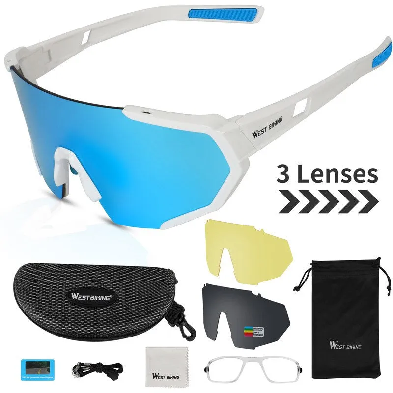 West Biking Men's Full Rim Tr 90 Polarized Sport Cycling Sunglasses YP0703133