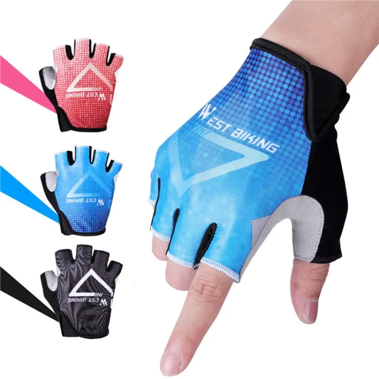 WEST BIKING YP0211215 Riding Gloves Summer Half Finger Breathable Outdoor Cycling Gloves, Size: XL(Red)