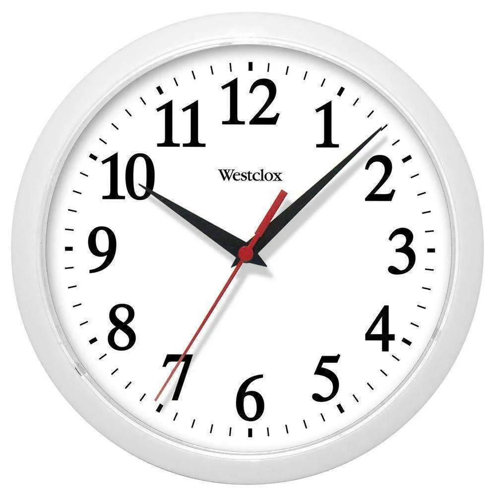 Westclox Round Ventura Wall Clock White 10"