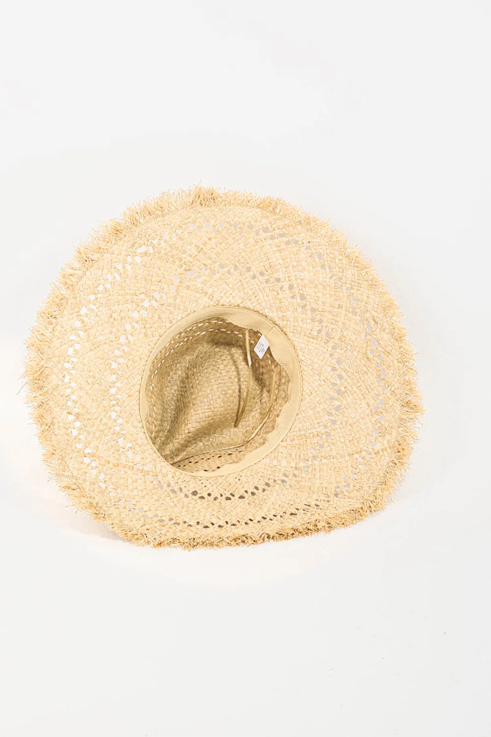 Western Flaire Raw Hem Straw Womens Hat