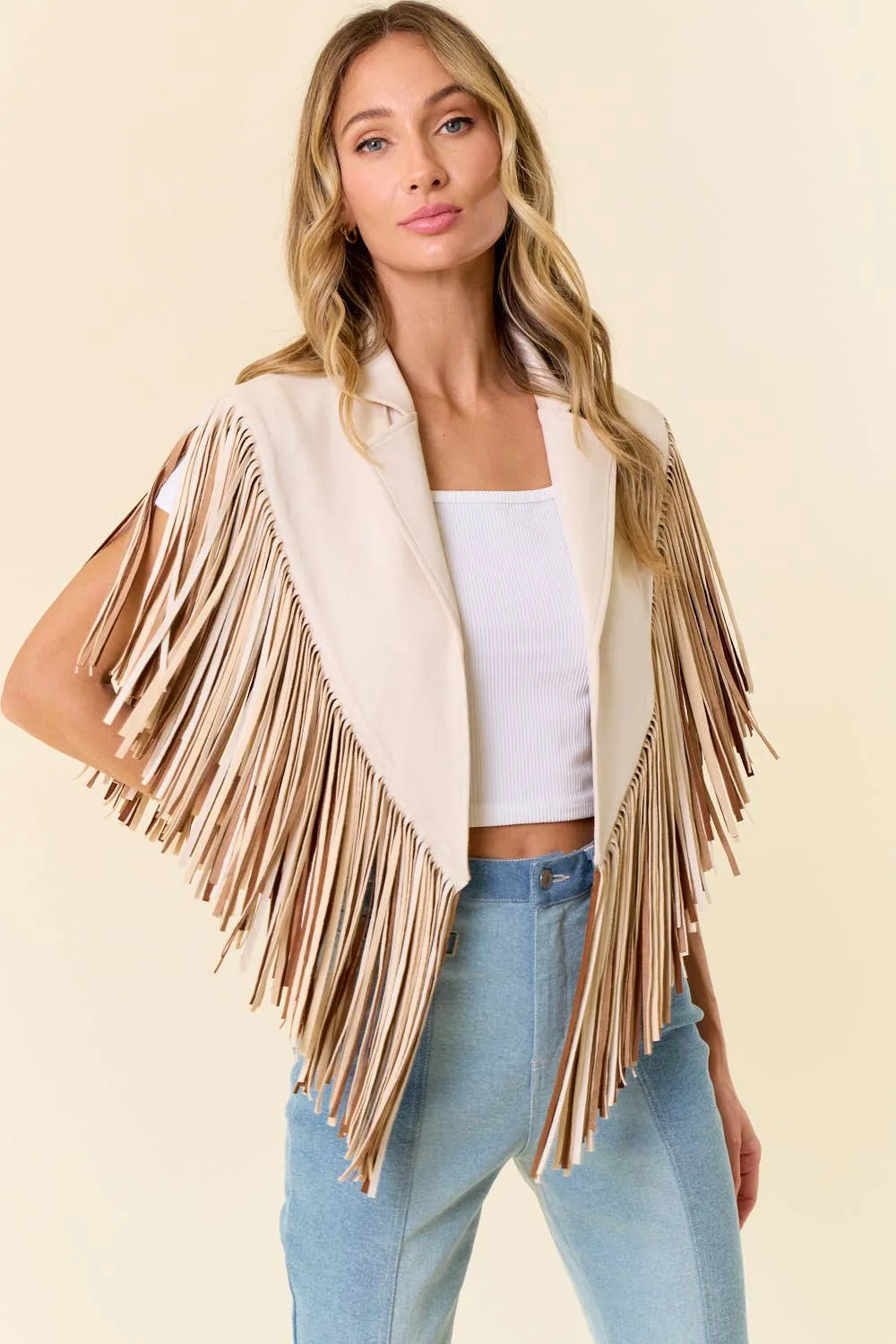 Western Fringe Shrug with Stars