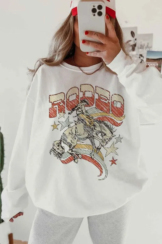 WESTERN RODEO COUNTRY OVERSIZED GRAPHIC SWEATSHIRT