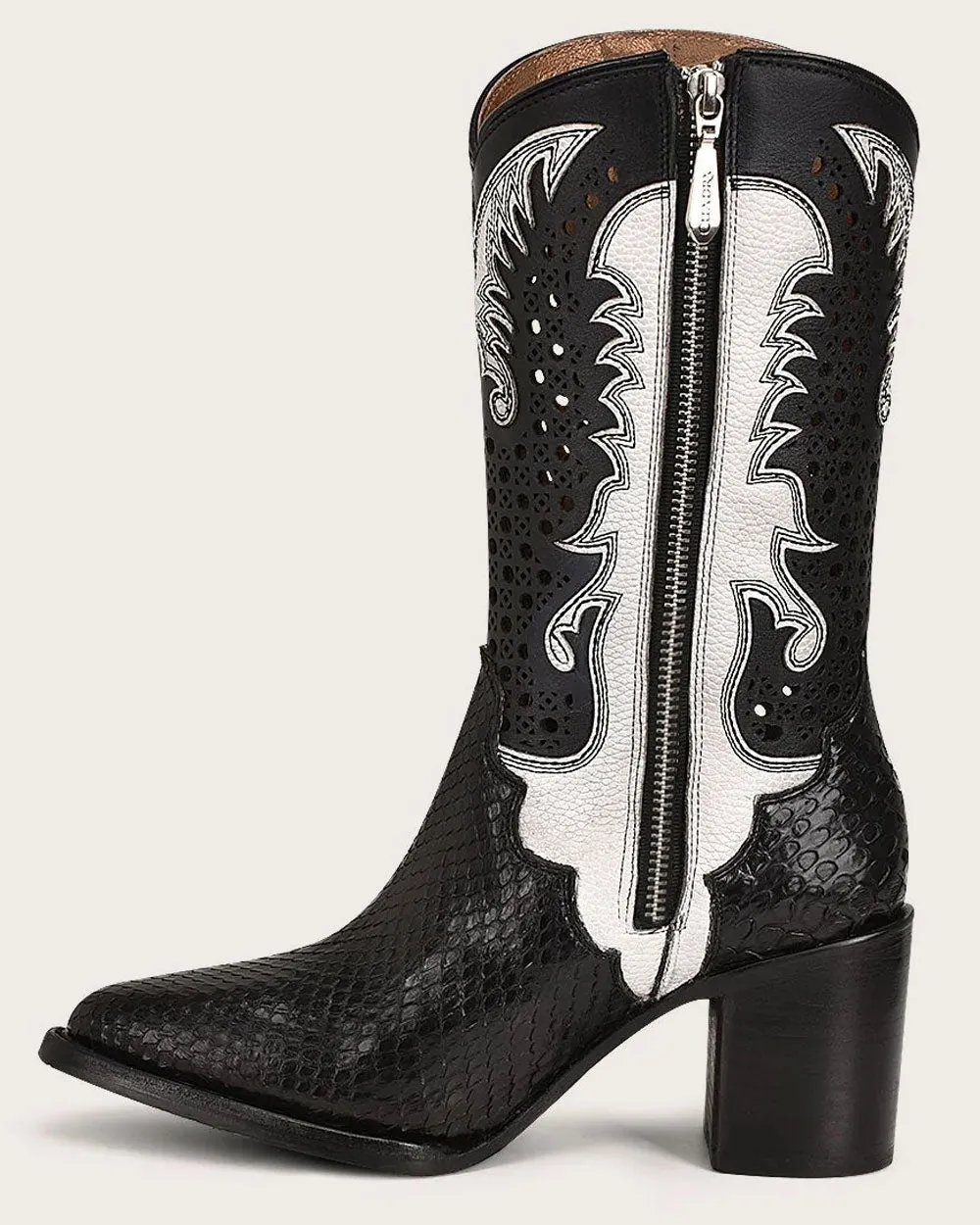 Western Style black exotic boot