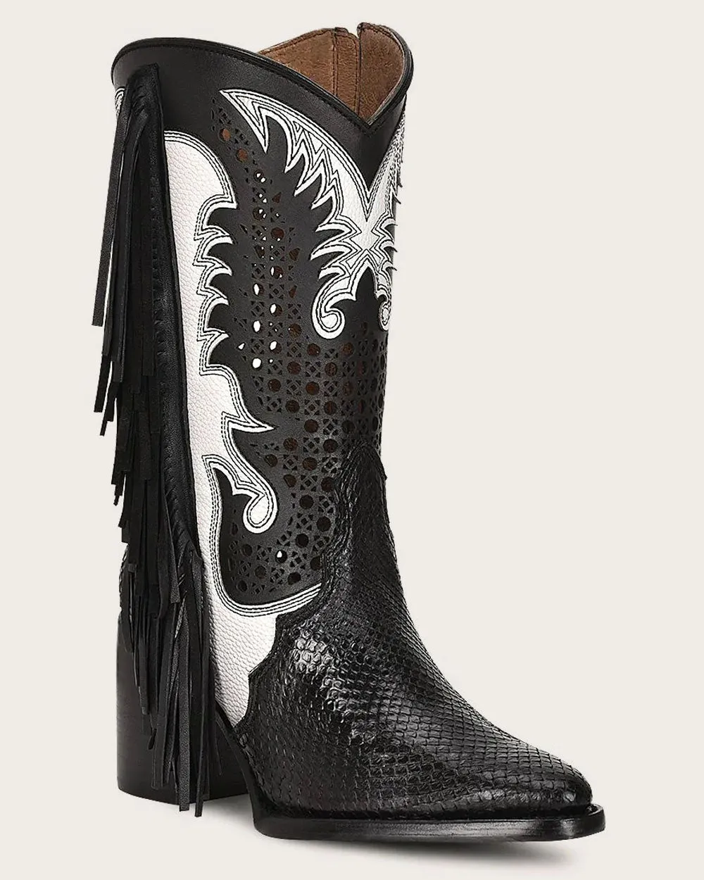 Western Style black exotic boot