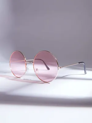 Westside Accessories Pink Round Frame Sunglasses