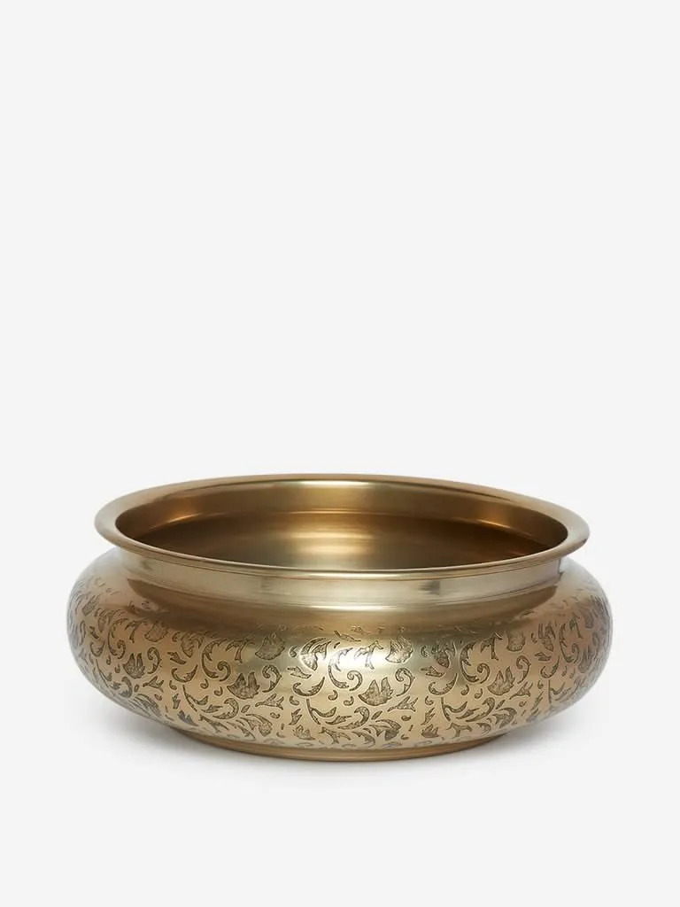 Westside Home Gold Large Decorative Bowl