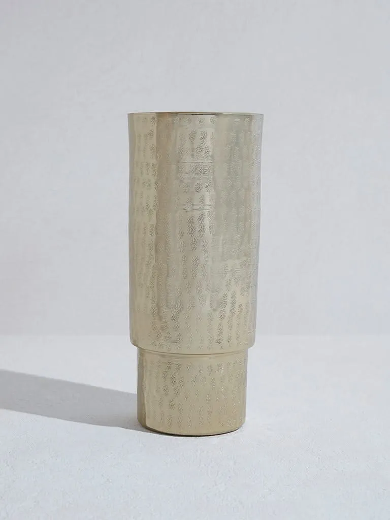 Westside Home Gold Textured Pillar Vase-Small