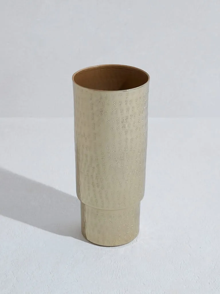 Westside Home Gold Textured Pillar Vase-Small