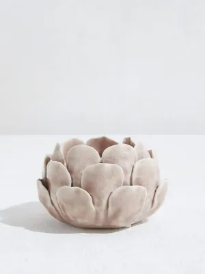 Westside Home Light Pink Ceramic Artichoke Tealight Holder