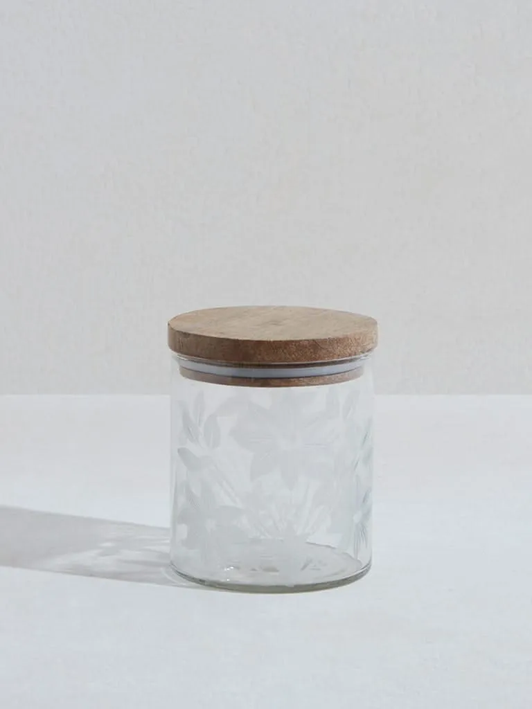 Westside Home Multicolour Damask Glass Storage Jar