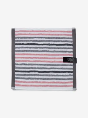 Westside Home Pink Stripe Printed 500 GSM Face Towels Set of Two