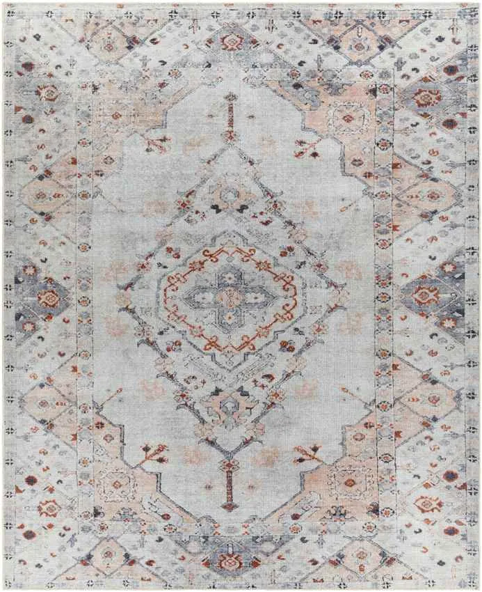 Westside Traditional Light Gray Washable Area Rug