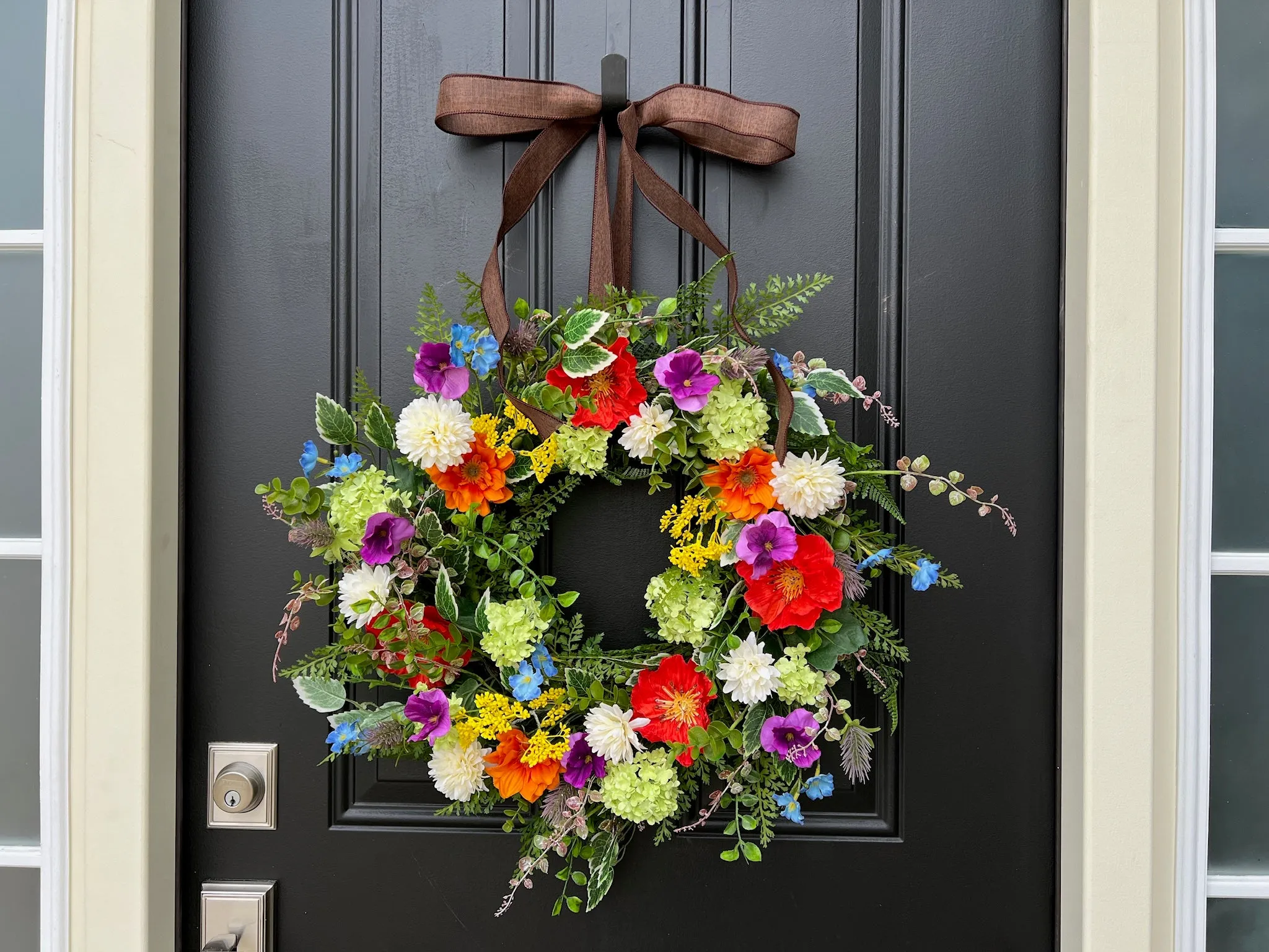 Whimsical Colorful Garden Wreath