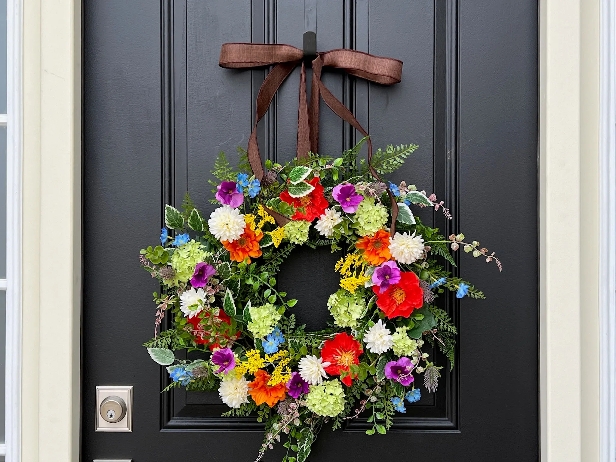 Whimsical Colorful Garden Wreath