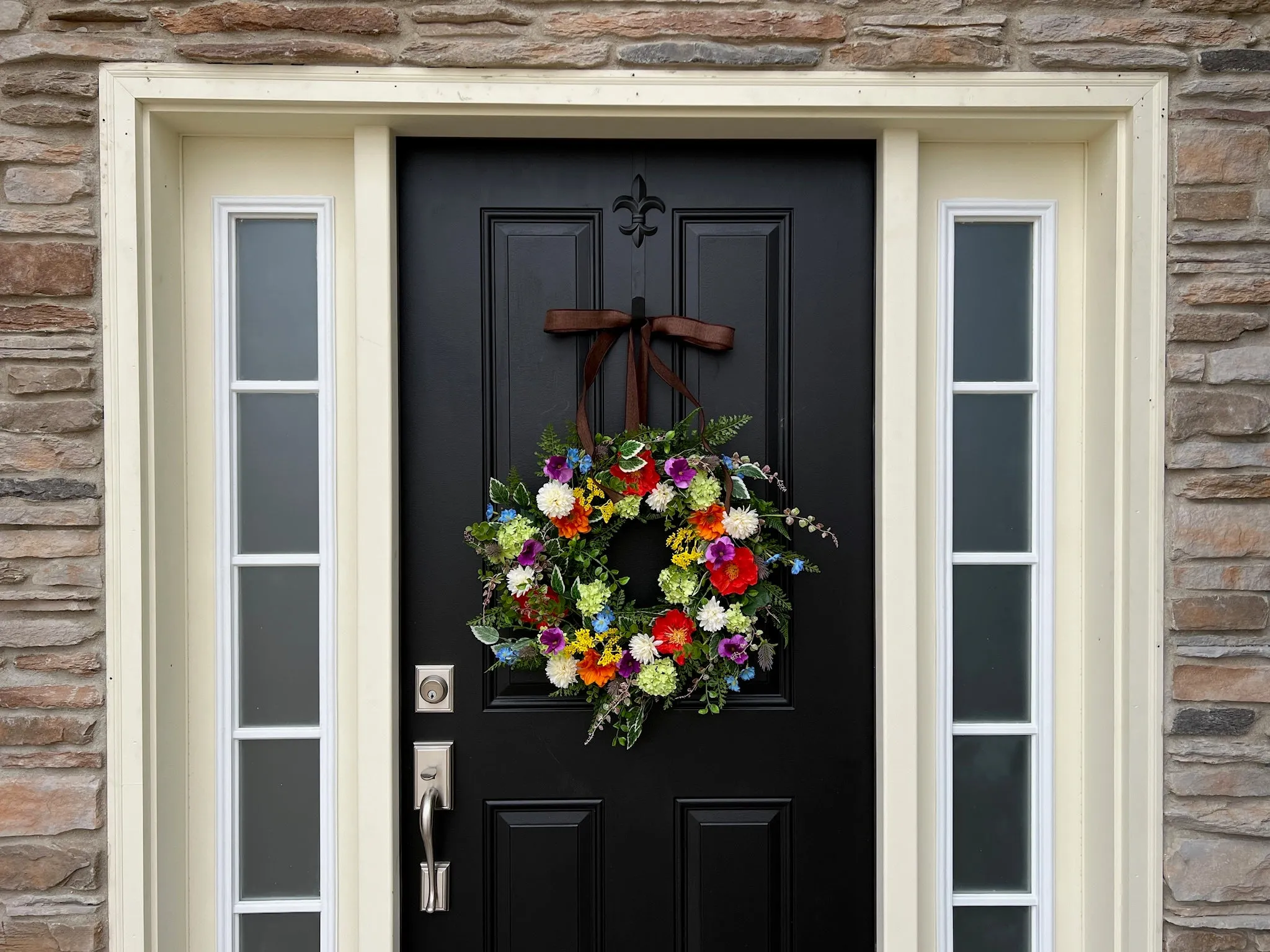 Whimsical Colorful Garden Wreath