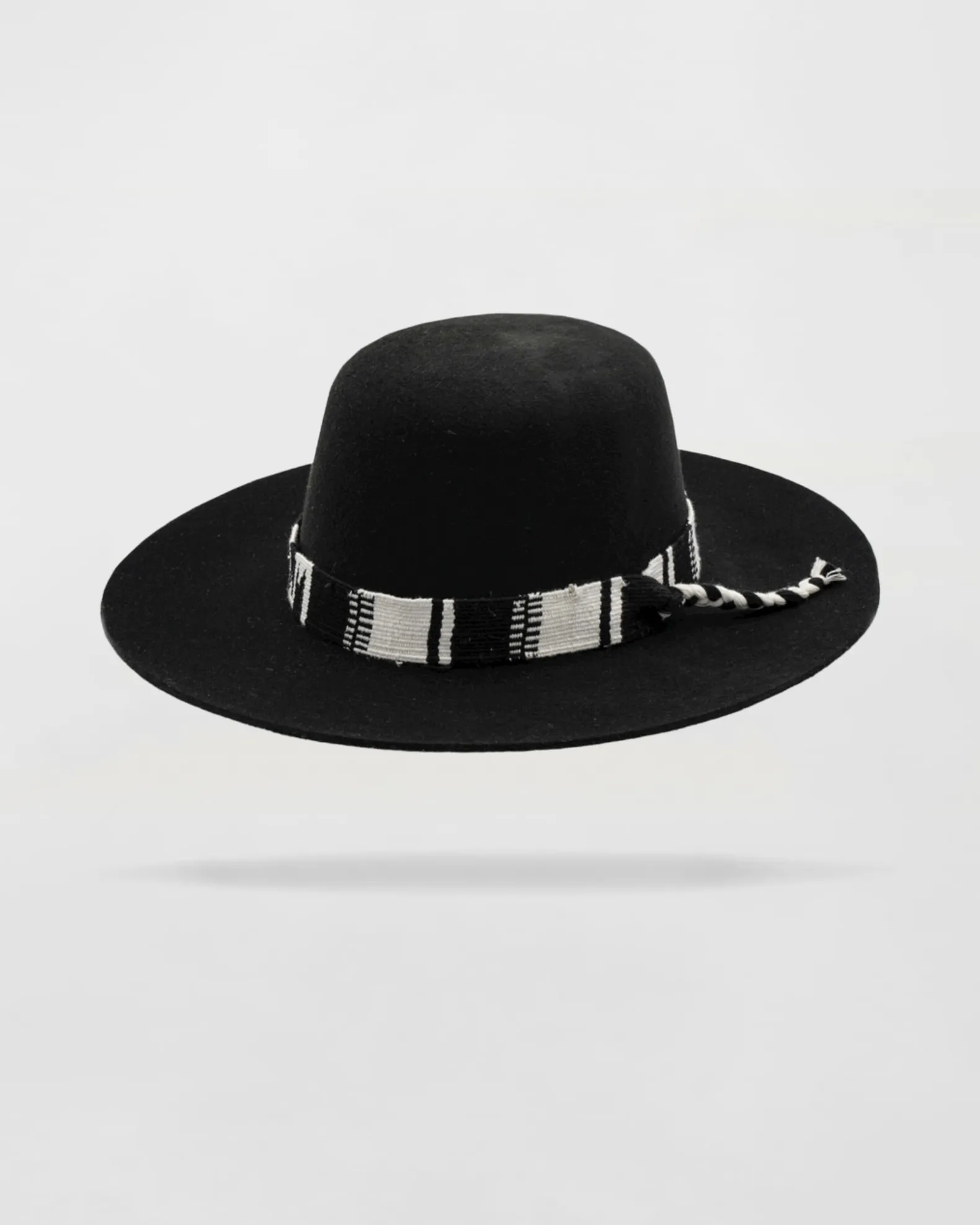 Whimsical Whispers Felt Fedora Hat in Black