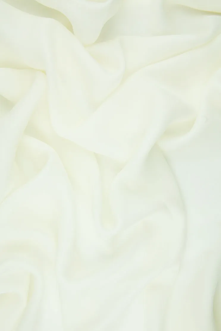 Whisper White Silk Double Georgette Fabric