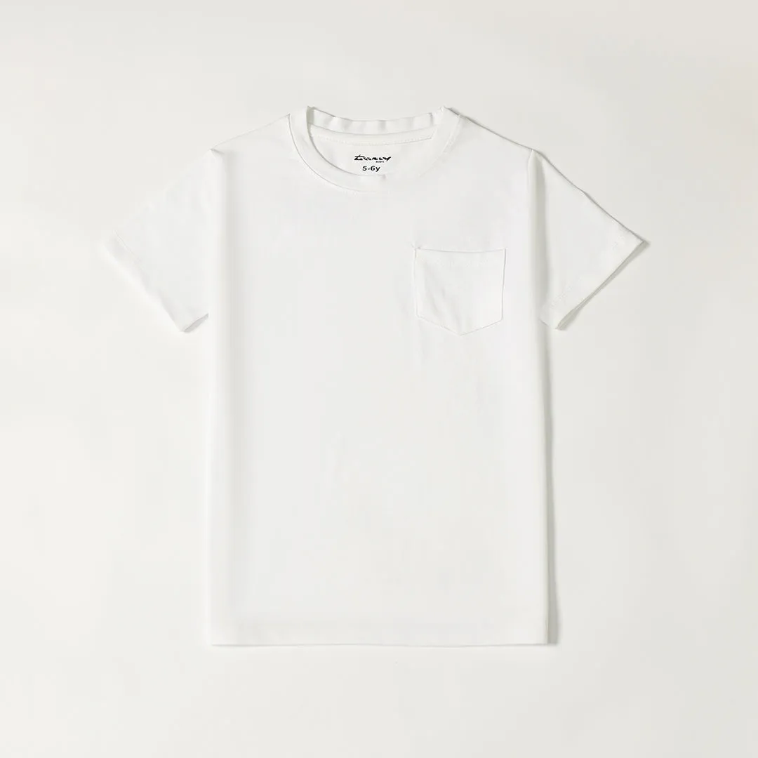 White - 24/7 Kids Pocket Tee