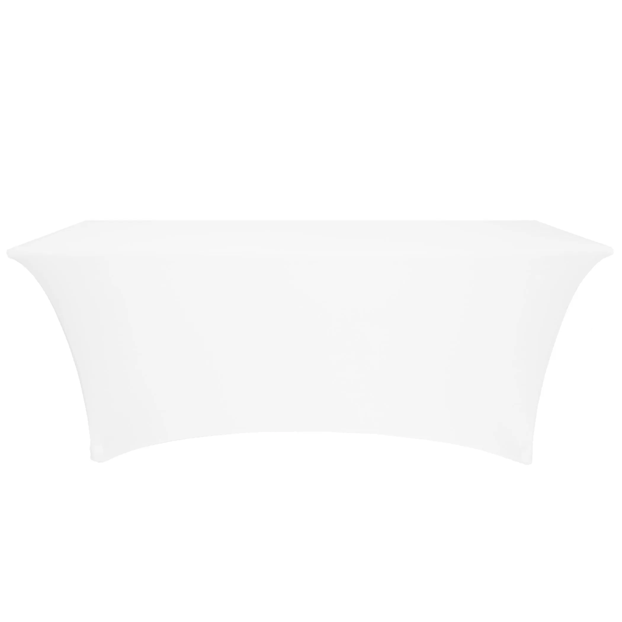 White 6' Rectangular Spandex Table Cover