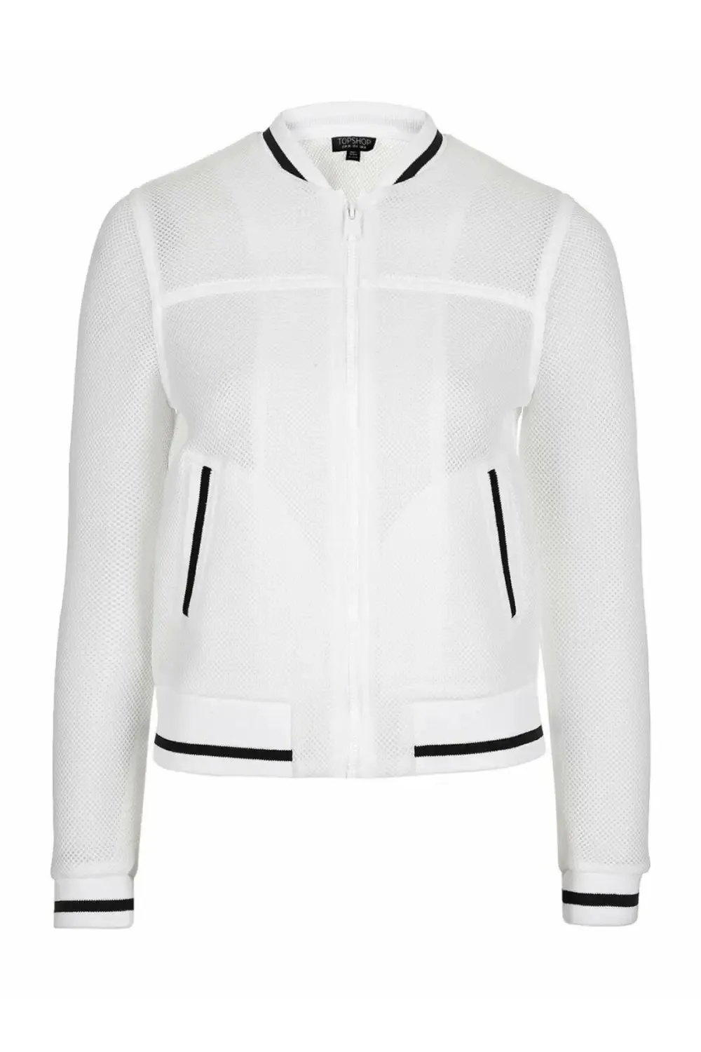 White Airtex Baseball Jacket