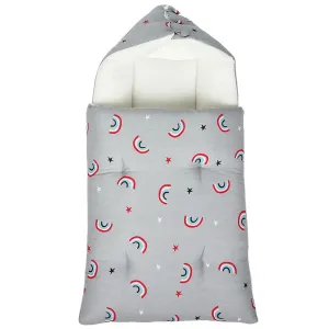 White & Grey Baby Sleeping Bag - Rainbow