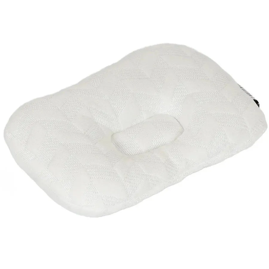 White & Grey Bamboo Cushioned Baby Pillow - Arrow