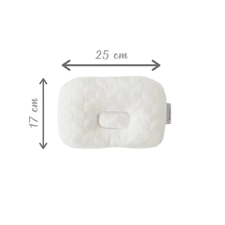 White & Grey Bamboo Cushioned Baby Pillow - Arrow